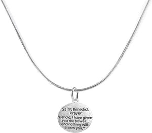 Saint Benedict Protective Charm, and Prayer, Protect Me from Harm, from Evil, from The Devil. Nickle, Lead Cadmium Free