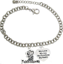 Policeman's, I Love My Policeman, My Love, My Joy, Adjustable Rolo Chain Bracelet, Hypoallergenic, Safe-Nickel, Lead, Free