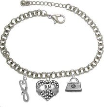 RN, Nurse, Adjustable Charm Bracelet, Hypoallergenic, Safe-Nickel, Lead, Free