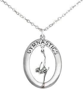 Gymnast One Leg Pose Necklace, Adjustable, Hypoallergenic, Nickel, Lead & Cadmium Free!