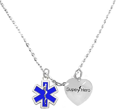 EMT, Paramedic Sterling Silver, Solid .925 Sterling, Not Plated Or Coated, 18 Inch Necklace, Charm, Nickel, Lead, Cadmium Free. Fast