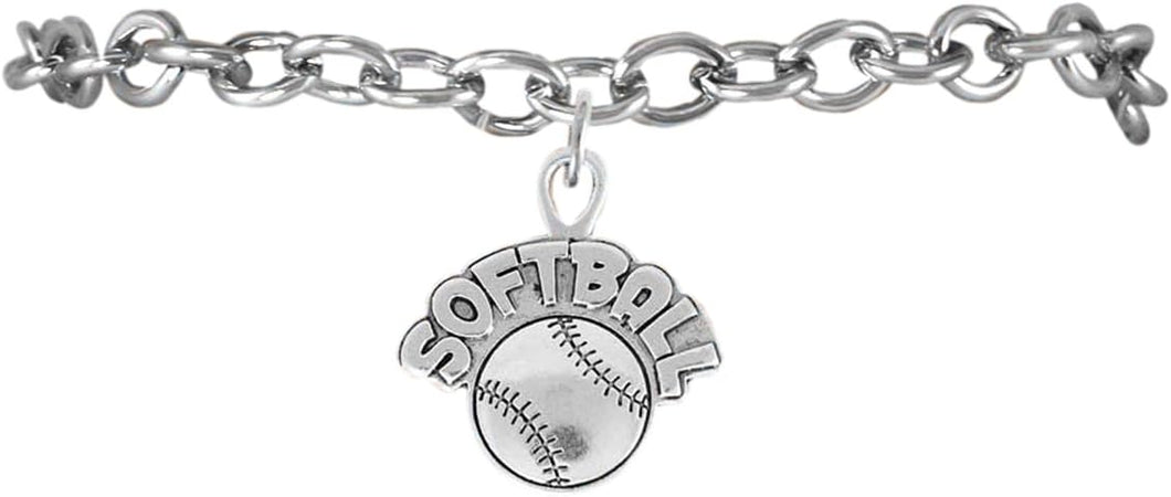 Softball Bracelet, US Softball Bracelet, Softball, Softball Bracelet, Softball Moms Bracelet, Softball Jewelry, US United States Softball Team Bracelet, Hypoallergenic.