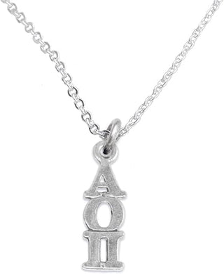 Alpha Omicron Pi - Licensed Sorority Jewelry Manufacturer, Hypoallergenic Safe Lavalier Necklace