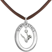 Gymnast On Floor Posed Necklace, Adjustable, Hypoallergenic, Nickel, Lead & Cadmium Free!