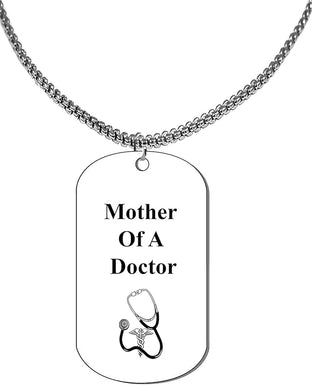 Mother Of A Doctor, On A Adjustable Box Chain Necklace.18-21 Inches. What A Great Gift For Yourself, Or Somebody Special. Beautiful Premium Quality, Silvertone Finish. Hypoallergenic-Safe, No Nickel