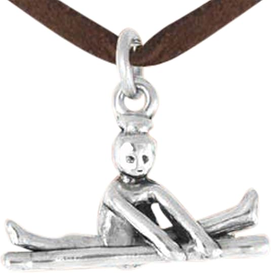 Gymnastic On Balance Beam Necklace, Adjustable, Hypoallergenic, Nickel, Lead & Cadmium Free