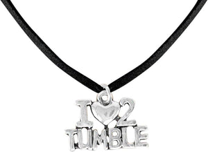 I Love To Tumble Necklace, Adjustable, Hypoallergenic, Nickel, Lead & Cadmium Free!