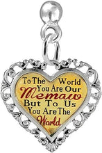 Memaw Heart Charm Post Earring" Hypoallergenic, Safe-Nickel, Lead & Cadmium Free!
