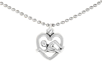 I Love Swimming Necklace Adjustable Hypoallergenic, Safe-Nickel, Lead & Cadmium Free!