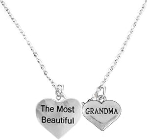 The Most Beautiful Grandma Adjustable Necklace, Hypoallergenic, Safe-Nickel, Lead, Cadmium Free