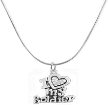 Army, I Love My Soldier Adjustable Necklace, Hypoallergenic, Safe-Nickel, Lead, Free