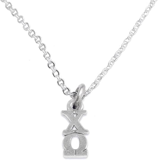 Chi Omega - Licensed Sorority Jewelry Manufacturer, Hypoallergenic Safe Lavalier Necklace