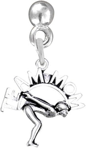 Swim Team Mom Charm Post Earring Hypoallergenic, Adjustable Safe-Nickel, Lead & Cadmium Free!