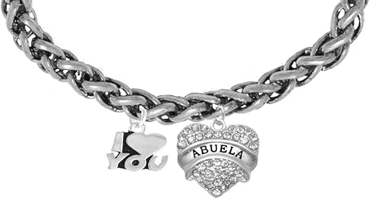 Abuela I Love You Wheat Chain Bracelet, Hypoallergenic, Safe-Nickel, Lead, Cadmium Free
