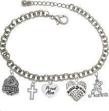 Most Beautiful Marine Mom Bracelet, Hypoallergenic, Will NOT Irritate Anyone with Sensitive Skin. Safe- Nickel, Lead and Cadmium Free