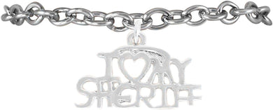 Sheriff I Love My Sheriff Hypoallergenic Bracelet Nickle, Lead Free