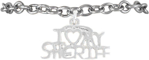 Sheriff I Love My Sheriff Hypoallergenic Bracelet Nickle, Lead Free