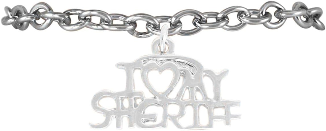 Sheriff I Love My Sheriff Hypoallergenic Bracelet Nickle, Lead Free
