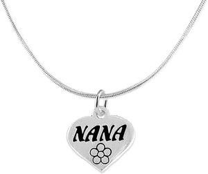 Nana Charm Necklace Adjustable, Hypoallergenic, Safe-Nickel, Lead & Cadmium Free!
