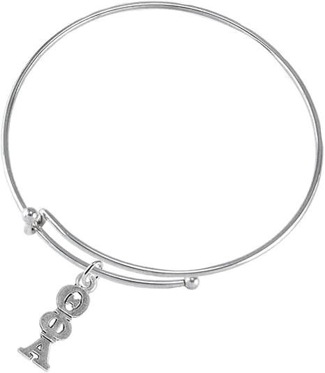 Theta Phi Alpha, Authorized Sorority Jewelry Manufacturer, Adjustable Miracle Wire Bracelet, Hypoallergenic, Safe-No Nickel, No Lead, And No Poisonous Cadmium