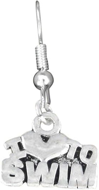 I Love To Swim Fishhook Earring Hypoallergenic, Adjustable Safe-Nickel, Lead & Cadmium Free!