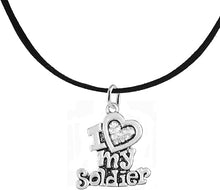Army, I Love My Soldier, Adjustable Necklace Hypoallergenic, Safe-Nickel, Lead, Cadmium Free