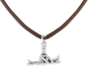 Gymnastic On Balance Beam Necklace, Adjustable, Hypoallergenic, Nickel, Lead & Cadmium Free