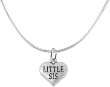 Little Sis Heart Charm Necklace Hypoallergenic, Adjustable, Safe, Nickel, Lead & Cadmium Free!