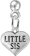 Little Sis Heart Charm Post Earring Hypoallergenic, Safe-Nickel, Lead & Cadmium Free!