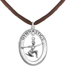 Gymnast On Floor Posed Necklace, Adjustable, Hypoallergenic, Nickel, Lead & Cadmium Free!