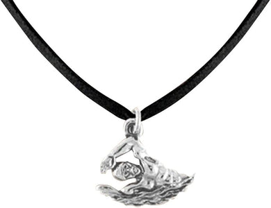 Male Swimmer Necklace Adjustable Hypoallergenic, Safe-Nickel, Lead & Cadmium Free!