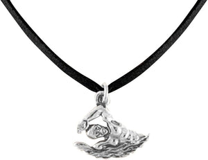 Male Swimmer Necklace Adjustable Hypoallergenic, Safe-Nickel, Lead & Cadmium Free!