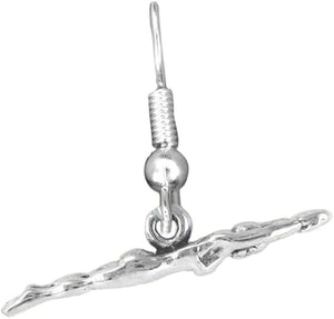 Swim Charm Fishhook Earring Hypoallergenic, Adjustable Safe-Nickel, Lead & Cadmium Free!