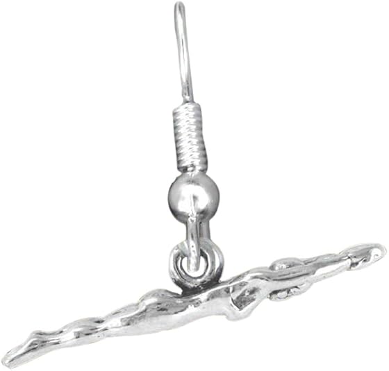 Swim Charm Fishhook Earring Hypoallergenic, Adjustable Safe-Nickel, Lead & Cadmium Free!
