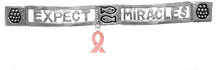 Breast Cancer Jewelry, Expect Miracles, The Original Hypoallergenic, Safe-Nickel, Lead, Cadmium Free, Adjustable Stretch Bracelet