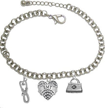 EMT, Paramedic, Adjustable Charm Bracelet, Hypoallergenic, Safe-Nickel, Lead, Free