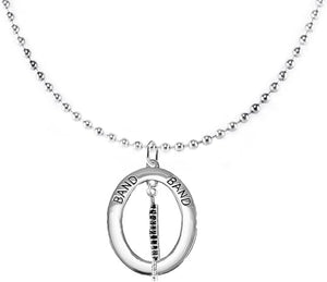 Band Flute Player Hypoallergenic Adjustable Necklace, Safe-Nickel, Lead Free