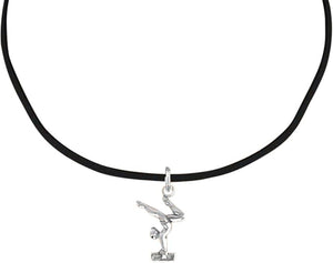 Gymnast On Balance Beam Necklace, Adjustable, Hypoallergenic, Nickel, Lead & Cadmium Free!