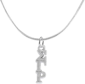 Sigma Gamma Rho-Licensed Sorority Jewelry Manufacturer, Adjustable Snake Chain Lavaliere/Necklace, Hypoallergenic Safe-No Nickel, No Lead, And No Poisonous Cadmium