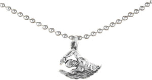 Male Swimmer 24 Inch Necklace Adjustable Hypoallergenic, Safe-Nickel, Lead & Cadmium Free!