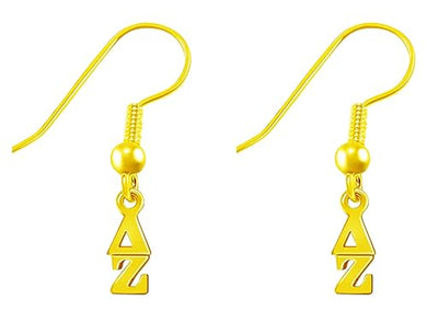 Delta Zeta Sorority Fishhook/Wire Earrings. What A Great Gift For Yourself, Your Big/Little Sister, Or A A Friend. Hypoallergenic-Safe. No Nickel, Lead In Metal. Authorized Licensed Jewelry.