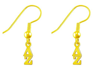 Delta Zeta Sorority Fishhook/Wire Earrings. What A Great Gift For Yourself, Your Big/Little Sister, Or A A Friend. Hypoallergenic-Safe. No Nickel, Lead In Metal. Authorized Licensed Jewelry.