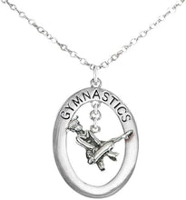 Gymnast On Pommel Horse Necklace, Adjustable, Hypoallergenic, Nickel, Lead & Cadmium Free!