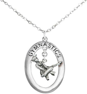 Gymnast On Pommel Horse Necklace, Adjustable, Hypoallergenic, Nickel, Lead & Cadmium Free!