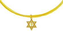 Messianic, New Exciting Style, Star Of David And Cross, Adjustable 14KT Goldtone Choker Necklace, What A Wonderful Gift For Yourself, Or Someone Special, Gift Ready Comes In A Black Velvet Bag