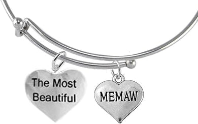 The Most Beautiful Memaw, Hypoallergenic, Safe-Nickel, Lead, Cadmium Free