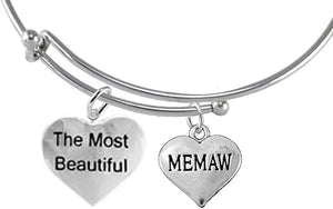 The Most Beautiful Memaw, Hypoallergenic, Safe-Nickel, Lead, Cadmium Free