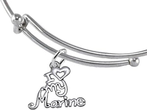 Marine, I Love My Marine, Adjustable Bracelet Hypoallergenic, Safe-Nickel, Lead, Cadmium Free