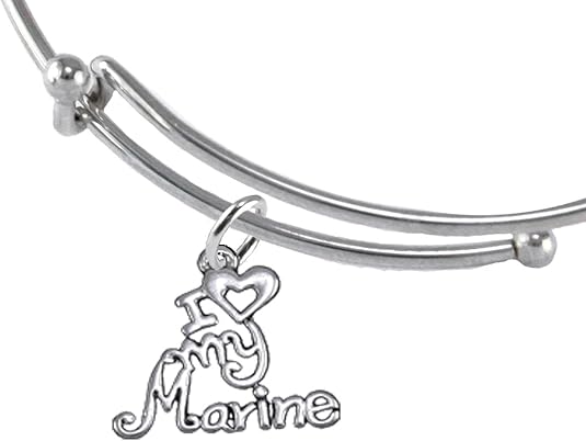 Marine, I Love My Marine, Adjustable Bracelet Hypoallergenic, Safe-Nickel, Lead, Cadmium Free