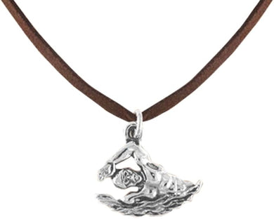Male Swimmer Necklace Adjustable Hypoallergenic, Safe-Nickel, Lead & Cadmium Free!